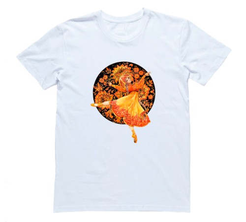 Футболка Я Русский с принтом "Русская девушка"