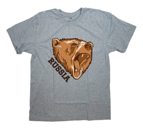 Футболка с принтом "Оскал медведя".