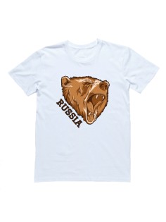 Футболка с принтом "Оскал медведя".
