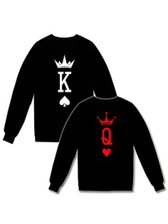 Парные свитшоты с принтом "K&Q"