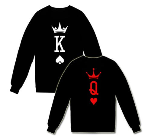 Парные свитшоты с принтом "K&Q"