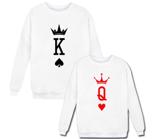 Парные свитшоты с принтом "K&Q"
