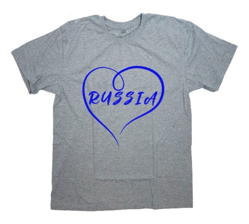 Футболка Я Русский с принтом "Россия в сердце"