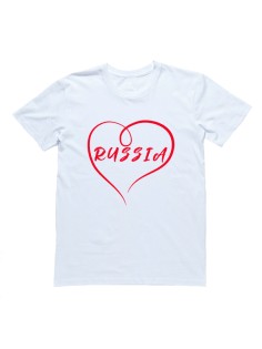 Футболка Я Русский с принтом "Россия в сердце"