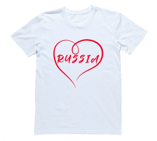 Футболка Я Русский с принтом "Россия в сердце"