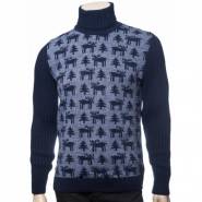 Мужской вязаный свитер с оленями 05170