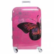Пластиковый чемодан Travel Car розовый