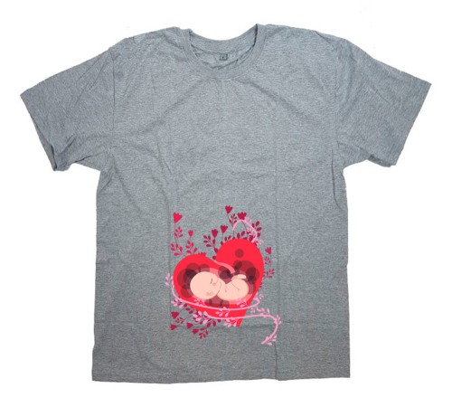 Футболка для беременных с принтом "Сердце с малышом"