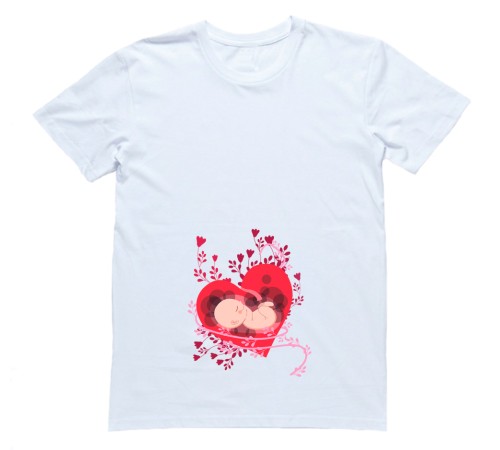 Футболка для беременных с принтом "Сердце с малышом"