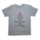 Футболка для беременных с надписью "Keep calm I`m pregnant and it`s a girl"