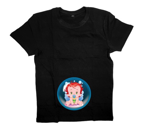 Футболка для беременных с принтом "Пузырёк"