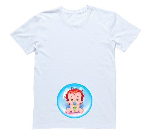 Футболка для беременных с принтом "Пузырёк"