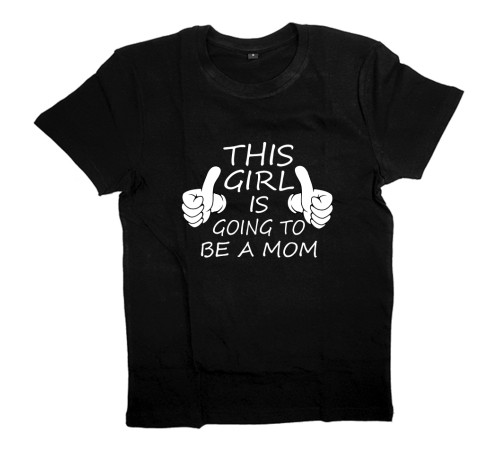Футболка для беременных с надписью "This girl is going to be a mom"