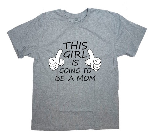 Футболка для беременных с надписью "This girl is going to be a mom"