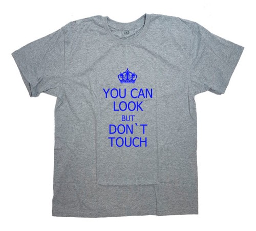 Футболка для беременных с надписью "You can look but don`t touch"