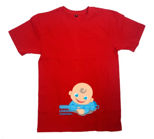 Футболка для беременных с надписью "Loading, please wait" и принтом малыша