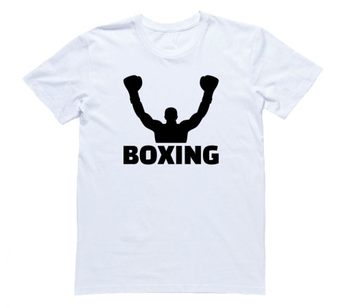 Футболка для боксеров с принтом и надписью "Boxing(2)"