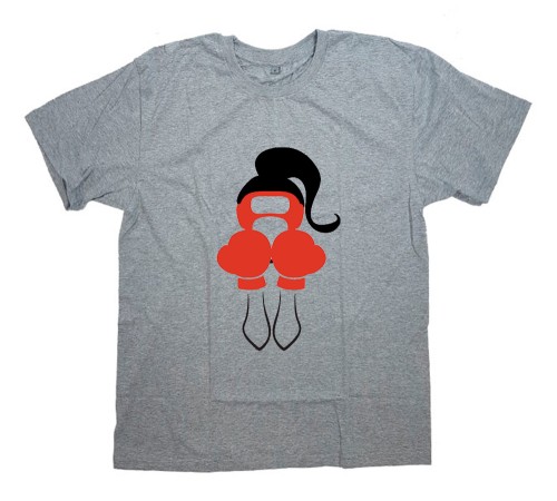 Футболка для боксеров с принтом "Девушка-боксер"