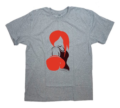 Футболка для боксеров с принтом "Девушка в боксерских перчатках"