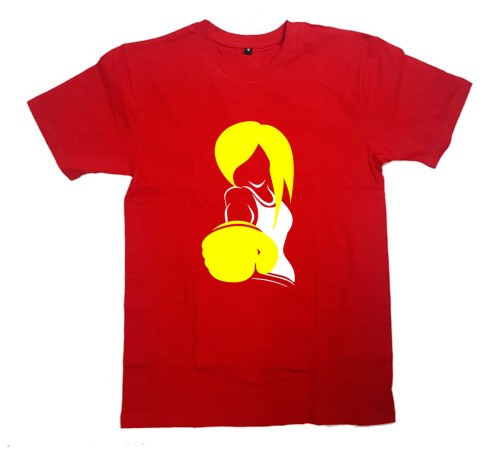 Футболка для боксеров с принтом "Девушка в боксерских перчатках"