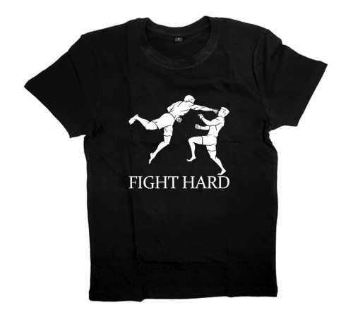 Футболка для боксеров с принтом "Fight hard(2)"