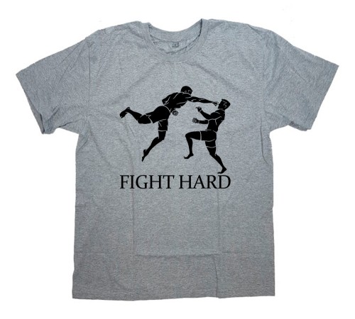Футболка для боксеров с принтом "Fight hard(2)"