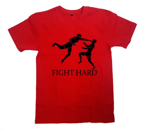Футболка для боксеров с принтом "Fight hard(2)"