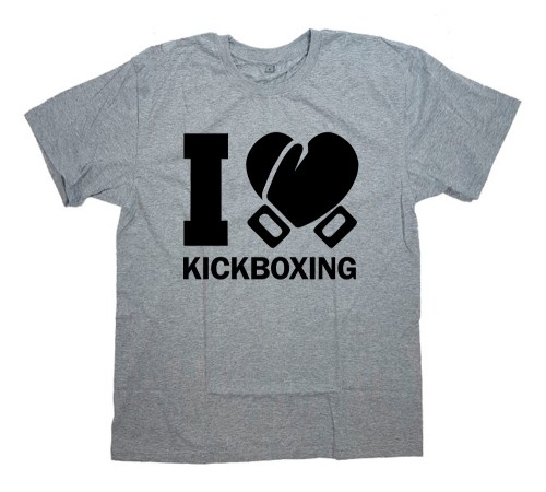 Футболка для боксеров с принтом "I love kickboxing"