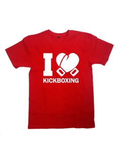 Футболка для боксеров с принтом "I love kickboxing"