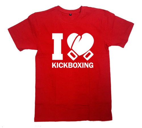 Футболка для боксеров с принтом "I love kickboxing"