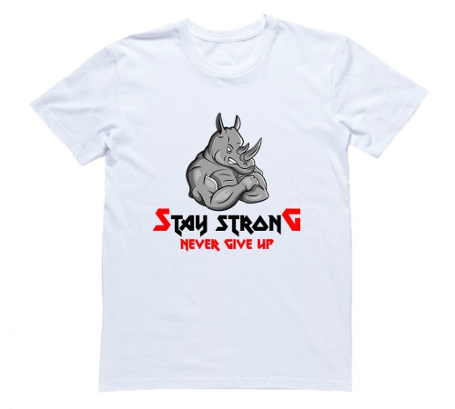 Футболка для боксеров с принтом "Никогда не сдавайся!"