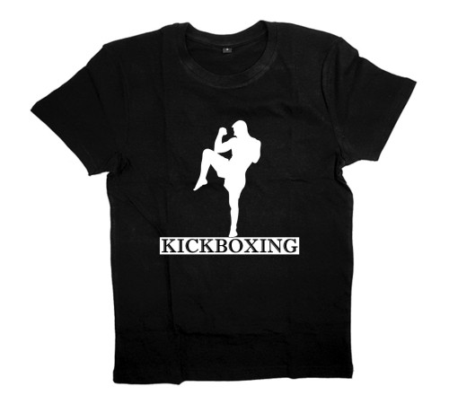 Футболка для боксеров с принтом и надписью "Kickboxing"