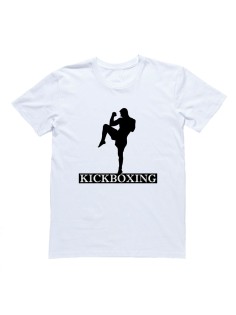 Футболка для боксеров с принтом и надписью "Kickboxing"