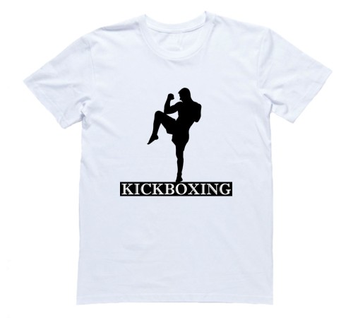 Футболка для боксеров с принтом и надписью "Kickboxing"