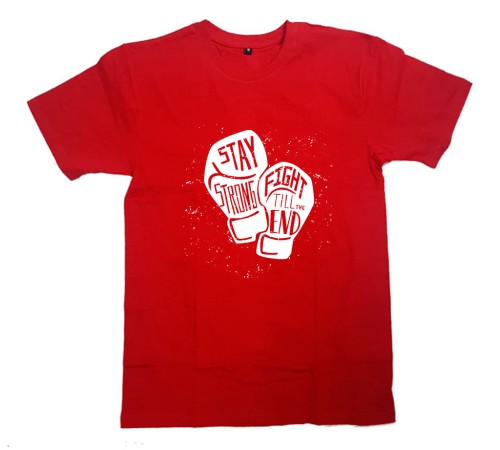 Футболка для боксеров с принтом "Stay strong - fight till the end"
