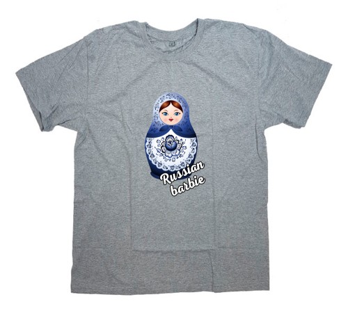 Футболка Я Русский с принтом "Russian barbie"