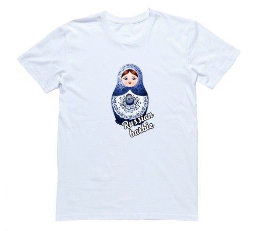 Футболка Я Русский с принтом "Russian barbie"