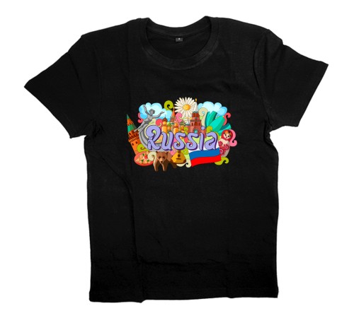 Футболка Я Русский с принтом "Моя Россия"