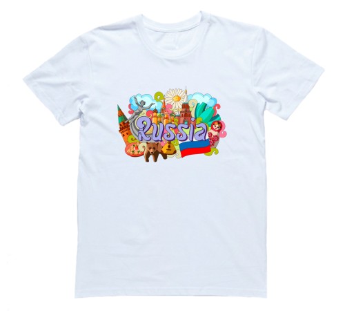 Футболка Я Русский с принтом "Моя Россия"
