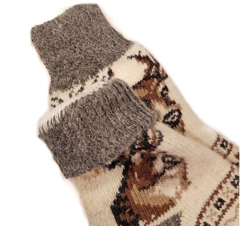 Носки шерстяные, женские, с оленем, размер 35-39