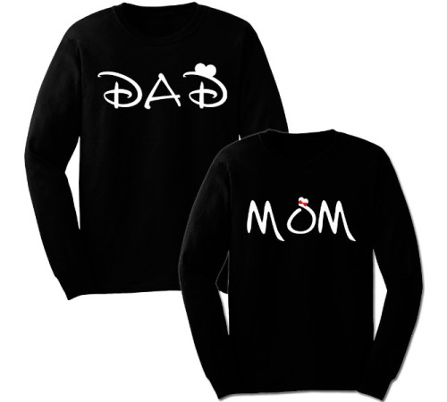 Парные свитшоты с надписью "Dad&Mом"