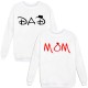 Парные свитшоты с надписью "Dad&Mом"