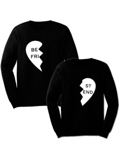 Парные свитшоты "Best Friends (Половинки сердца)"