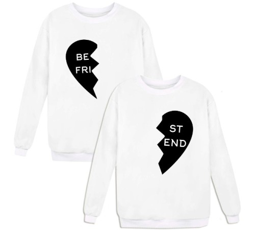 Парные свитшоты "Best Friends (Половинки сердца)"