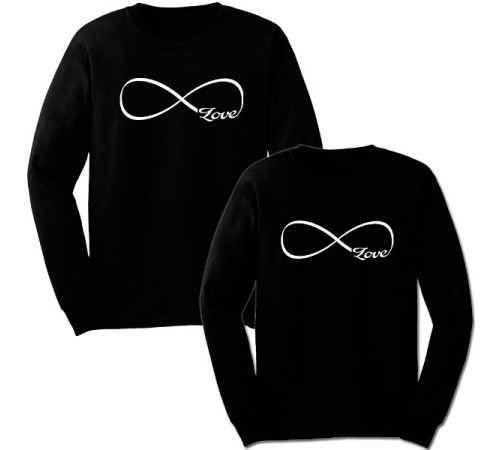 Парные свитшоты со знаком бесконечности "Love"