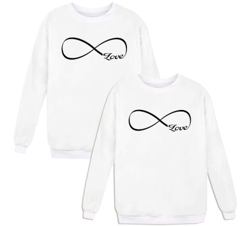 Парные свитшоты со знаком бесконечности "Love"