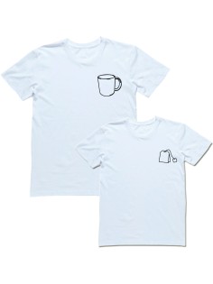 Парная футболка с принтом "Чашка и чай"