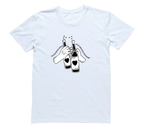 Прикольная футболка с принтом "Холодное пиво как сердце бывшей"