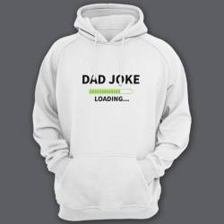 Толстовка с капюшоном для папы с надписью "Dad joke loading..."