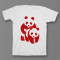 Прикольная футболка с принтом "Панда спит с другой пандой"